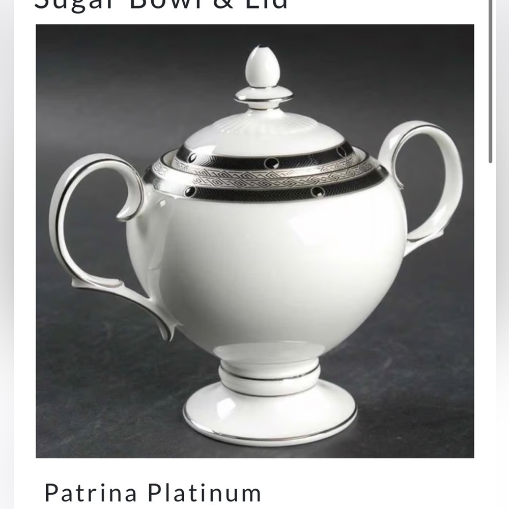 Noritake Patrina Platinum Sugar bowl & lid